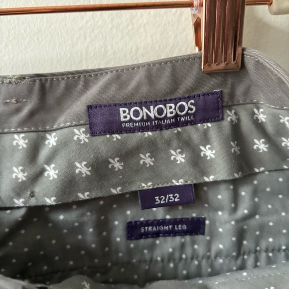 Bonobos Smoked Pear Gray Straight leg Chinos Sz 32/32 - Picture 5 of 6